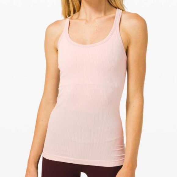 Lululemon Ebb to Street Racerback Tank Sz 8 EUC Pink - Picture 1 of 7
